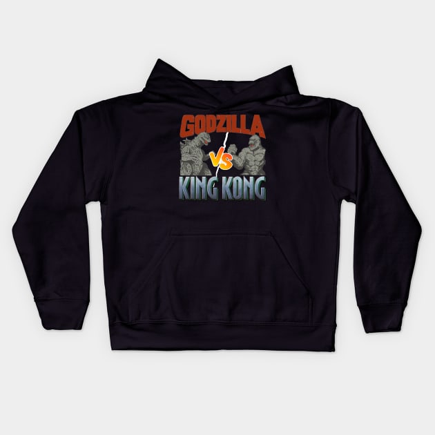 Godzilla vs King Kong Kids Hoodie by BambooBox